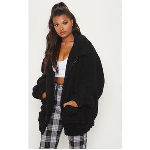Oversized borg coat